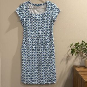 J. McLaughlin Size Small Geometric Emma Sheath Dress Catalina Cloth Coastal Work